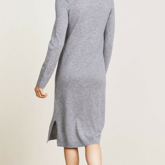 NEW EQUIPMENT Snyder 100% Cashmere Midi Dress, Grey, Small ~GORGEOUS!~ - Picture 2 of 5